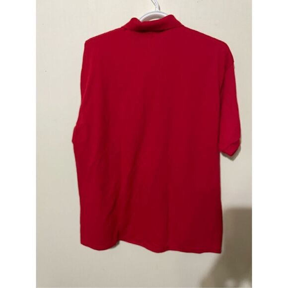 Hanes Eco Smart Men’s Large Red Short Sleeve Polo Shirt NWOT - Picture 4 of 4